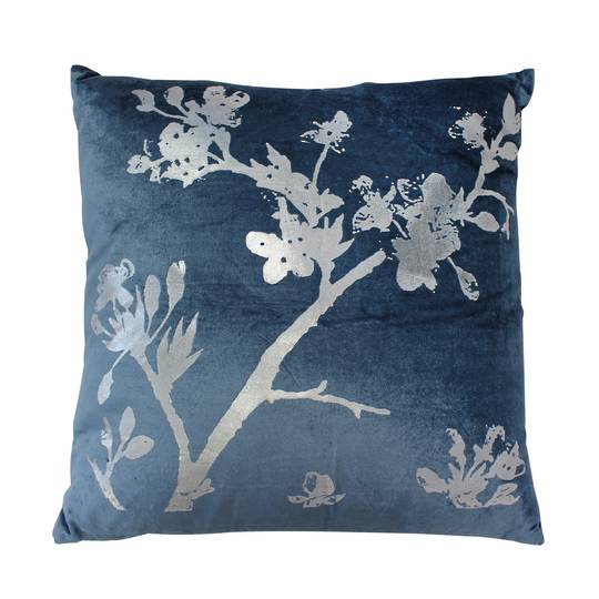NZ Merchants - Chinoise Blossom Cushion - Blue